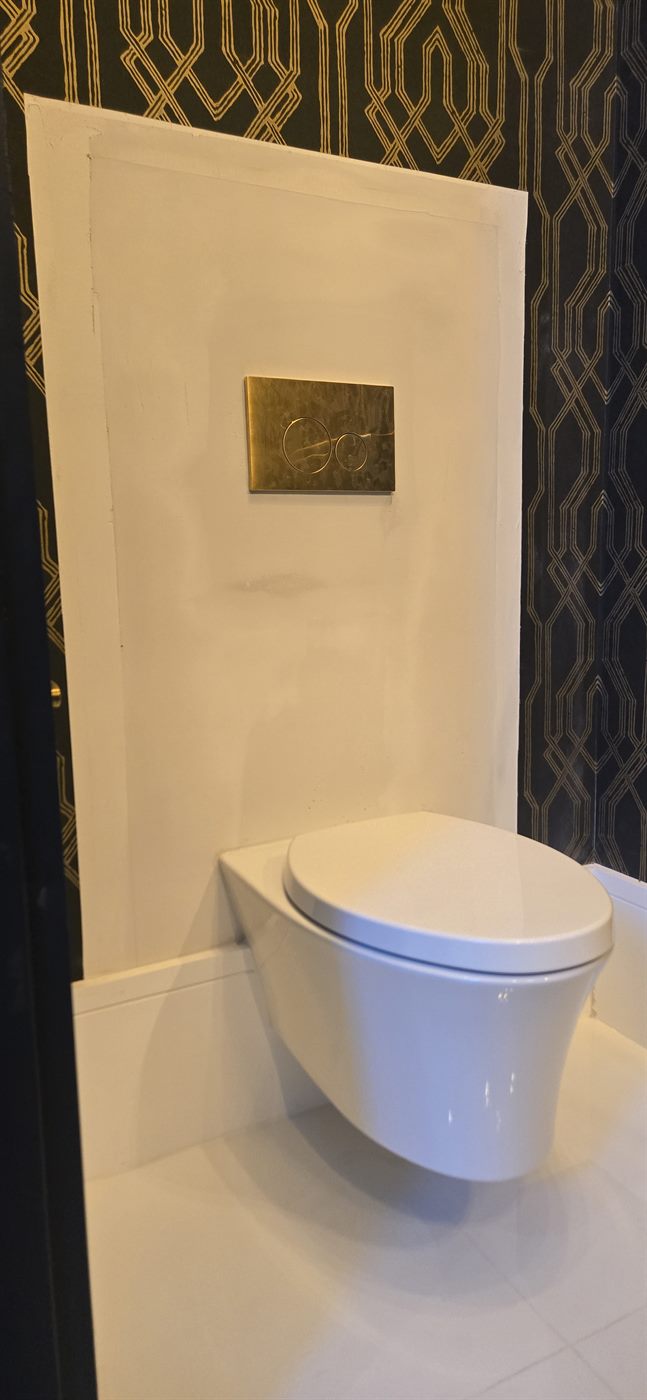 Clean bathroom finish and repair support